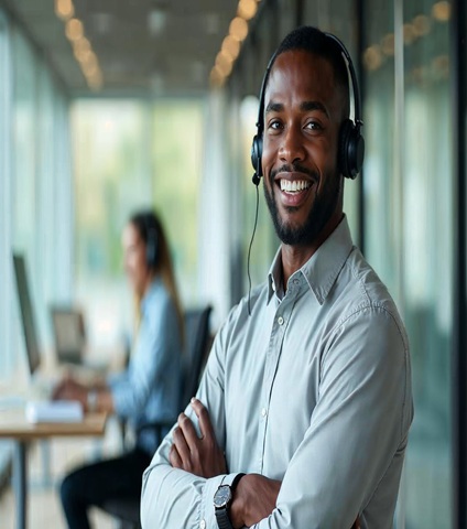 smiling customer service agent 1